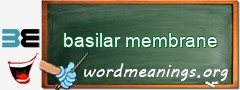 WordMeaning blackboard for basilar membrane